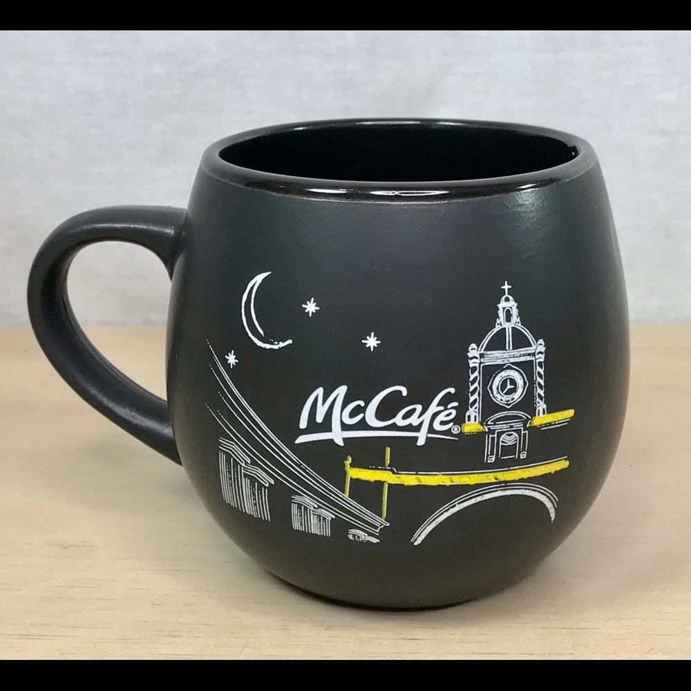 McDonalds McCafe Coffee Mug Ceramic Black Antigua